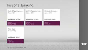 Westpac Banking for Windows 8 screenshot