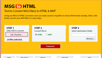 SoftTweak MSG to HTML screenshot