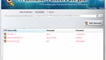 FTP Commander Password Decryptor screenshot