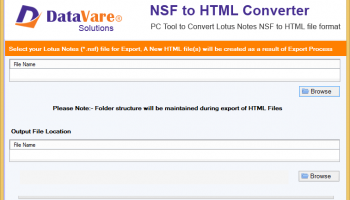 Datavare NSF to HTML Converter screenshot