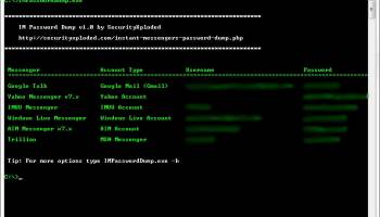 IM Password Dump screenshot