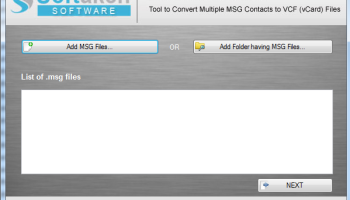 MSG to vCard Converter screenshot