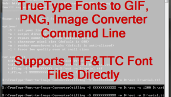VeryUtils TTF to Image Command Line screenshot
