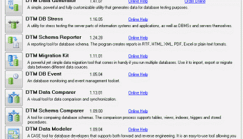 DTM Dashboard screenshot