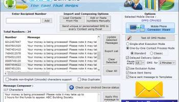 Bulk SMS Gateway Tool screenshot