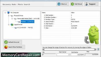 Android Data Repair Software screenshot