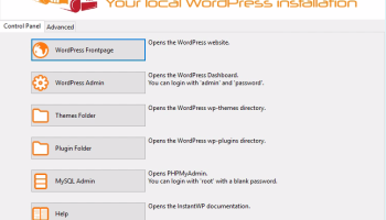 Instant WordPress screenshot