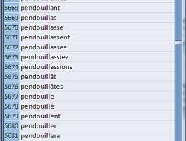 Wordlist French screenshot