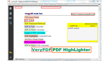 VeryPDF PDF Highlighter Command Line screenshot