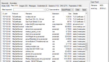 NetworkMiner screenshot