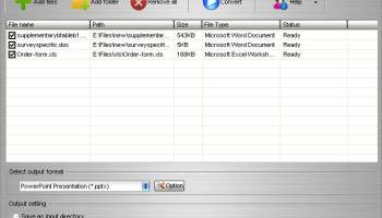 Aostsoft Office Document to PowerPoint Converter screenshot
