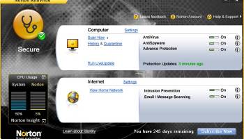 Norton AntiVirus Virus Definitions screenshot