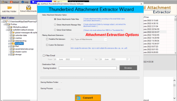 Thunderbird Attachment Extractor screenshot