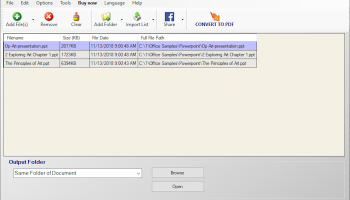 Convert Powerpoint to PDF 4dots screenshot
