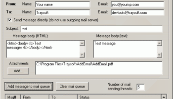 Add Email ActiveX Enterprise screenshot