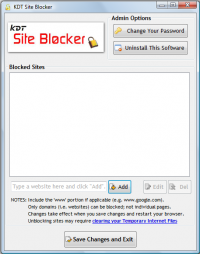 KDT Site Blocker screenshot