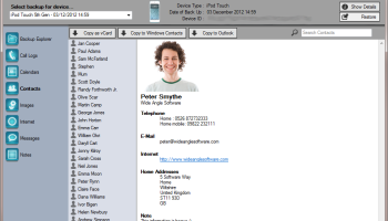 iBackup Extractor screenshot
