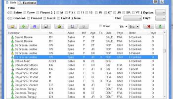 Del Escrime Inscrition screenshot