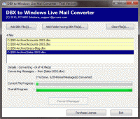 Outlook Express to Windows Vista Mail screenshot
