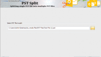 Split PST File screenshot