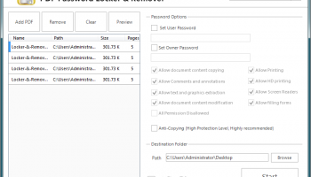 PDF Password Locker and Remover screenshot