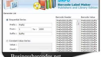 Publishers Barcode Generator Software screenshot