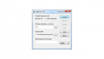 Portable RegShot screenshot