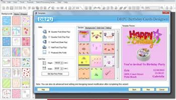 Birthday Card Designing Program screenshot