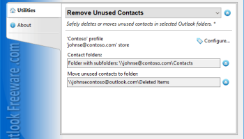 Remove Unused Contacts for Outlook screenshot