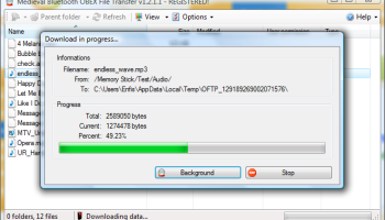 Bluetooth File Transfer screenshot