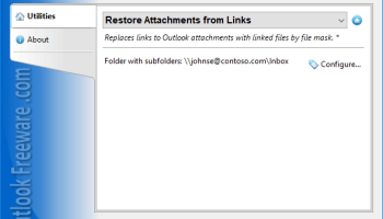 Restore Attachments from Links screenshot