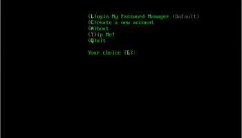 Terminal Password Manager screenshot