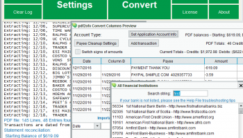 PDF2OFX Convert screenshot