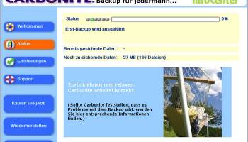 Carbonite Online PC Backup screenshot