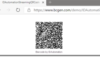 Streaming Barcode Server for IIS screenshot