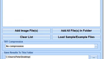 PNG To TIFF Converter Software screenshot