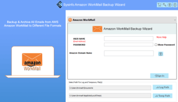 Sysinfo Amazon WorkMail Backup Software screenshot