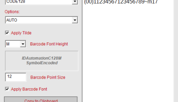 Code 128 Font Encoder App screenshot