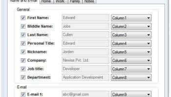 Excel to Windows Contacts Converter screenshot