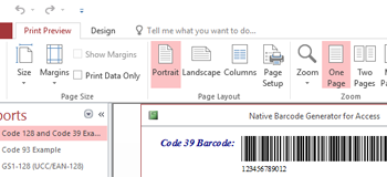 Access Code 39 Barcode Generator screenshot