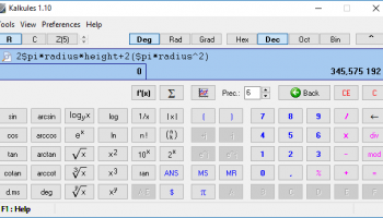 Kalkules screenshot