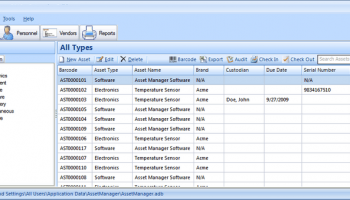 isimSoftware Asset Organizer Software screenshot