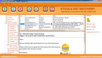 Microsoft Exchange OST to PST Converter screenshot