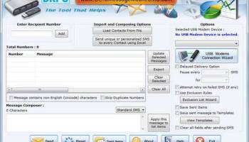 GSM Modem SMS screenshot