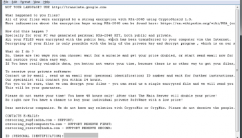Avast Decryption Tool for CryptoMix screenshot