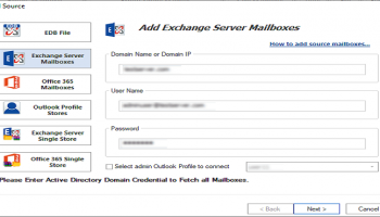 GainTools Exchange Backup && Restore screenshot