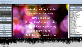Lyric Video Creator screenshot