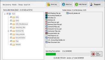 USB Media Data Recovery Software screenshot
