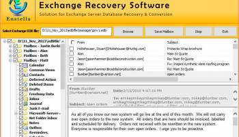 Exchange Email Recovery screenshot