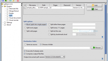 pdfsam for Windows screenshot